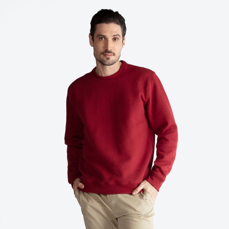 Masculino Basico.com Blusoes | Blusa Moletom Felpa Masculina - Marsala