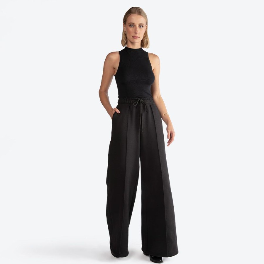 Feminino Basico.com Regatas | Regata Canelada Viscose Feminina - Preto