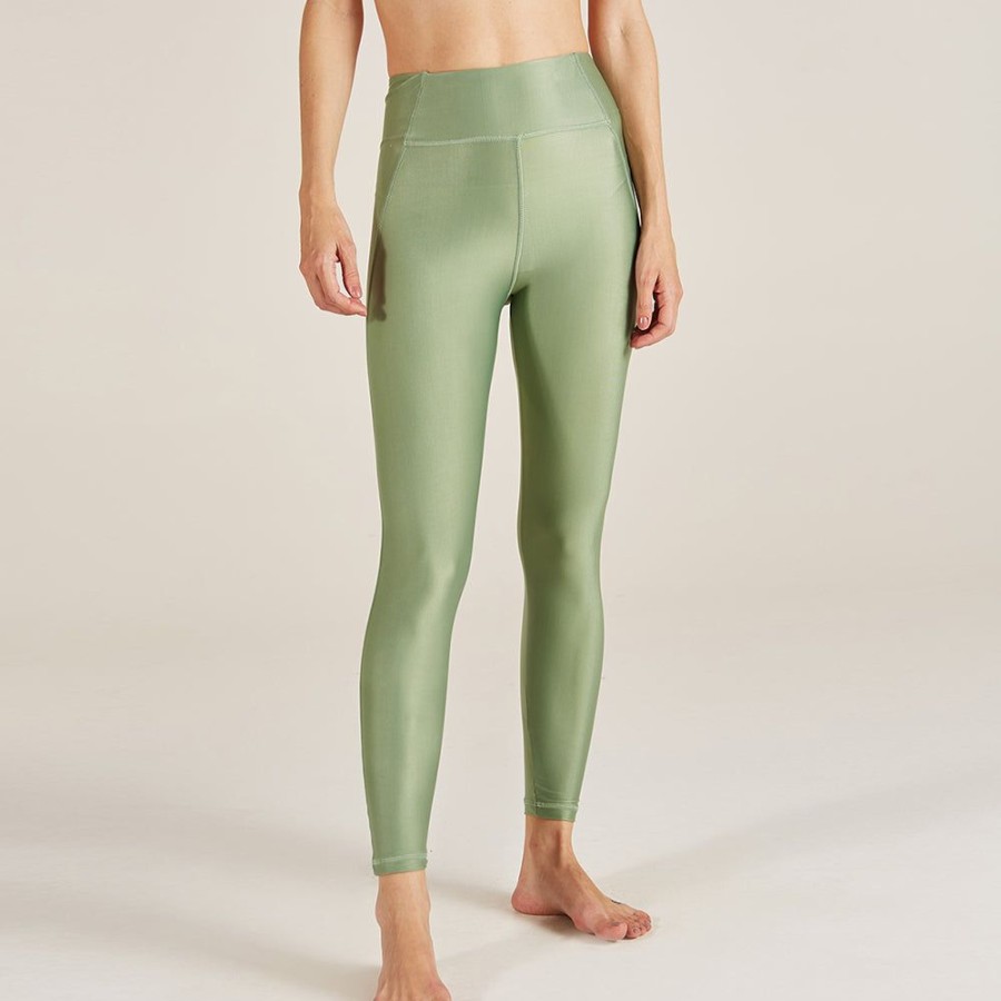 Feminino Yogini Legging | Legging Recortes Alecrim - Jade