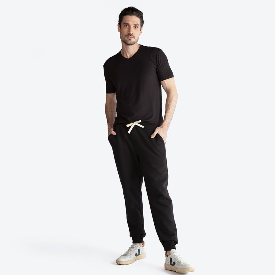 Masculino Basico.com Moletom | Calca Jogger Moletom Felpa Masculina - Preto