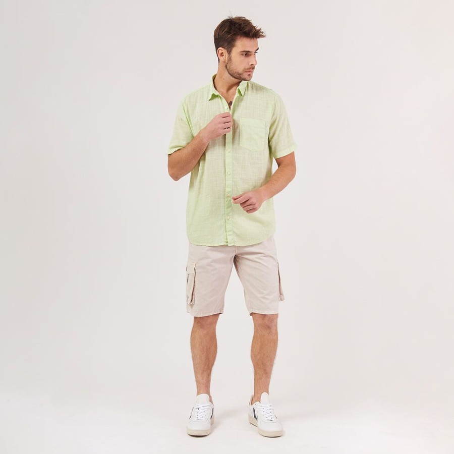 Masculino Kour Manga Curta | Camisa Resort Rami - Menta