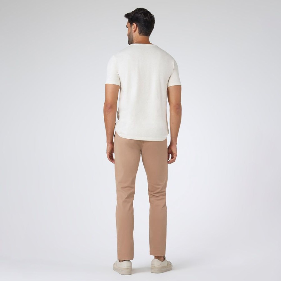 Masculino Basico.com Chino | Calca Chino Sarja Masculina - Bege Claro