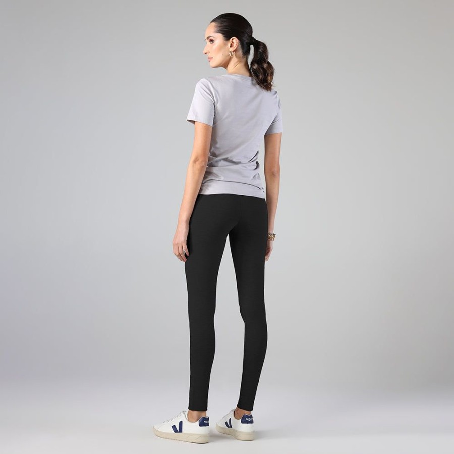 Feminino Basico.com Legging | Calca Legging Malha Estruturada - Preto