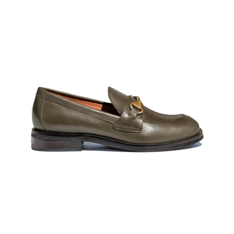 Feminino Baumer Sapatos | Loafer Clarice - Verde Militar