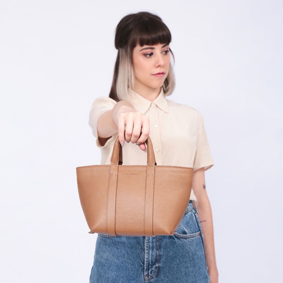 Feminino Alarcon Bolsas | Bolsa Linhas P - Caramelo