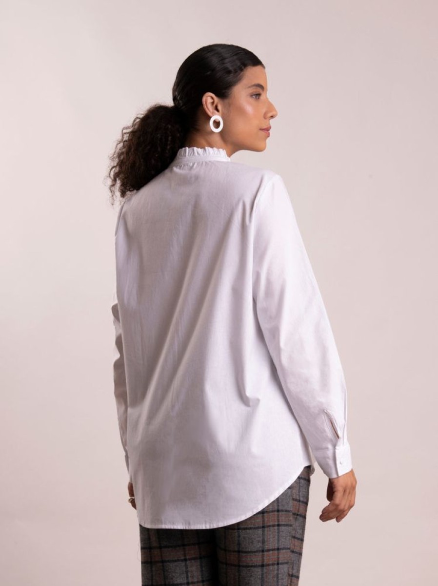 Feminino Ce.ci Manga Longa | Camisa Cruize Branca Ce.Ci - Branco