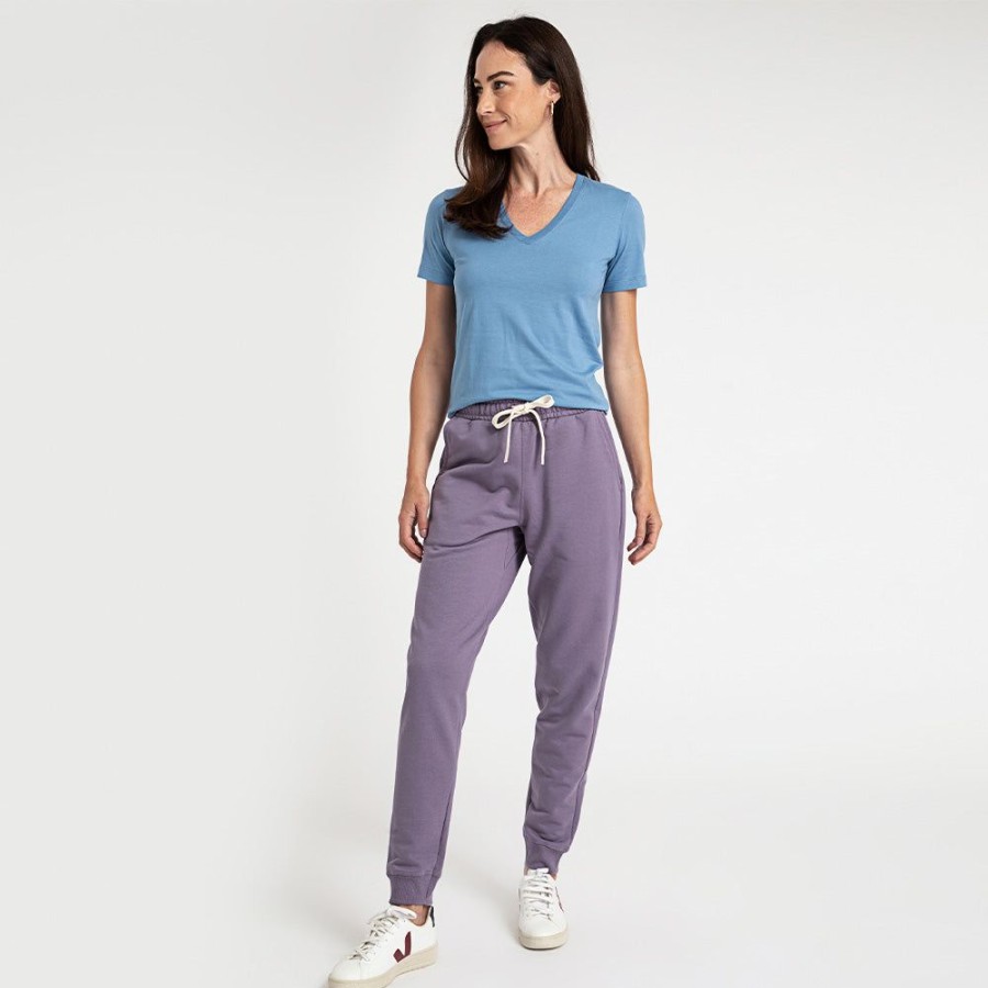 Feminino Basico.com Moletom | Calca Jogger De Moletom Feminina - Lavanda